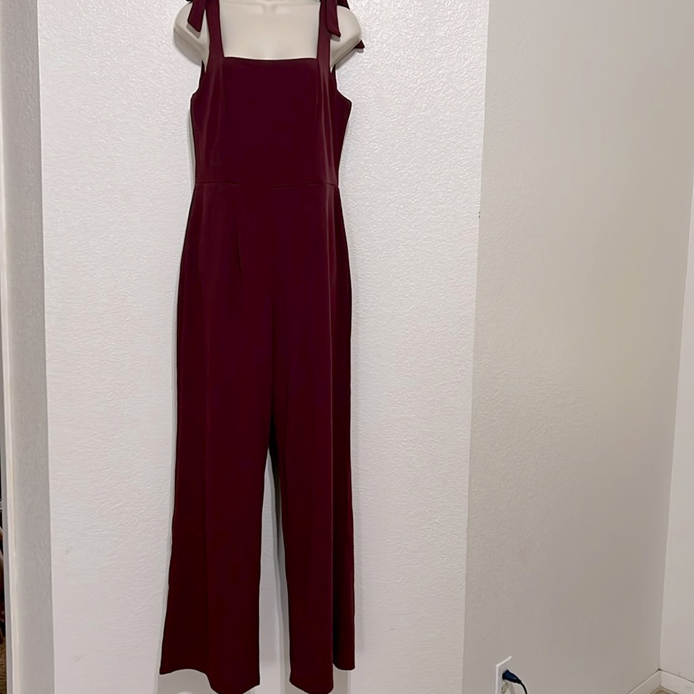 Burgundy jumpsuit, size XL